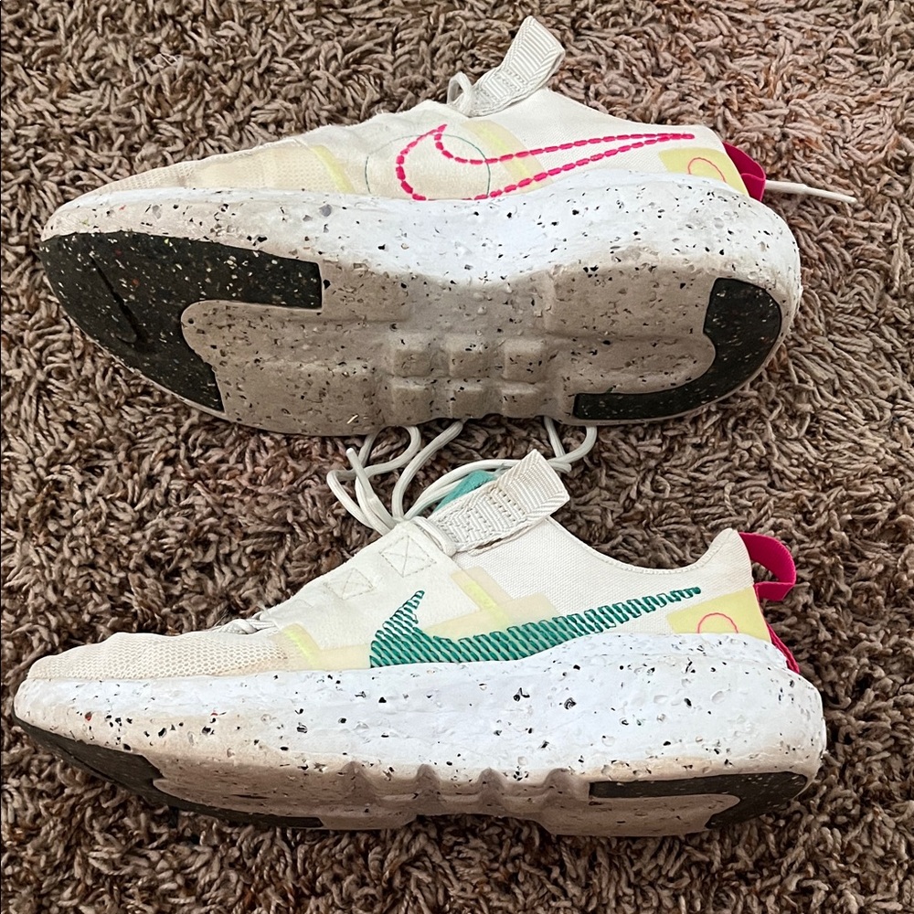 Nike Kids Sneakers with Pink and Teal Accents